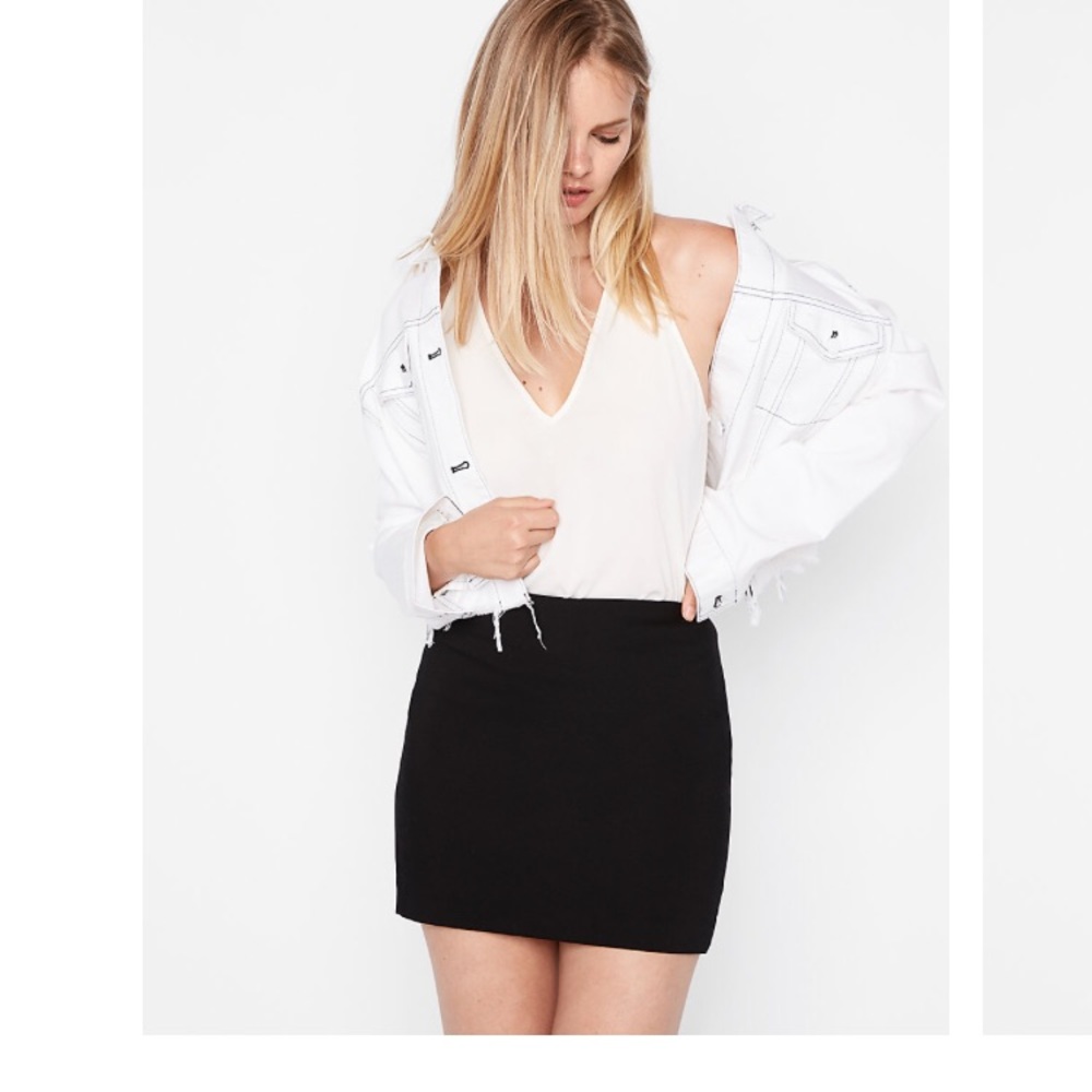 Express black miniskirt
